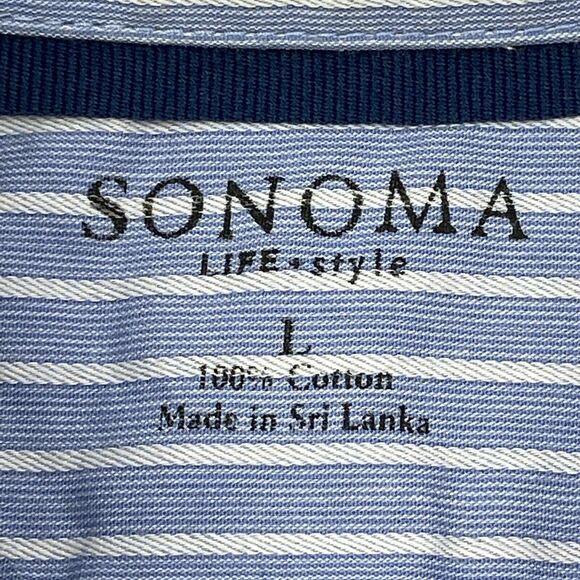 Sonoma Casual Core Shirt Men L Button Front Relaxed Fit Everyday Style - Picture 3 of 4